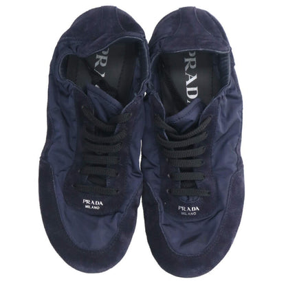 Prada 25SS Re-Nylon Suede Navy Sneakers Size 35