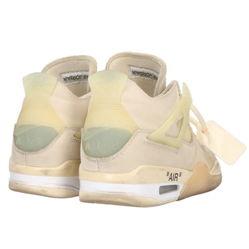 Vintage Nike Off-White AJ4 Sail Sneakers Size 26.5CM