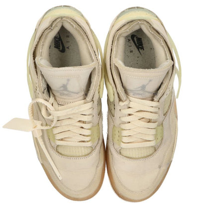 Vintage Nike Off-White AJ4 Sail Sneakers Size 26.5CM