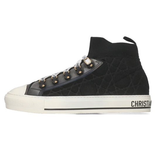Dior WALK`N DIOR Cannage High-Cut Sneakers Black Size 42