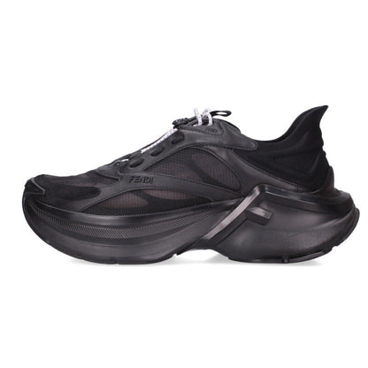 Fendi F-Light Leather Mesh Running Sneakers Black Size 38