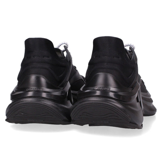 Fendi F-Light Leather Mesh Running Sneakers Black Size 38