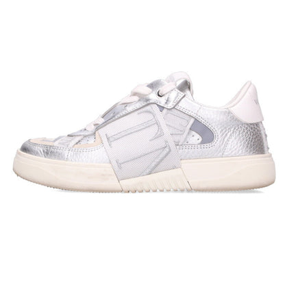 Valentino Silver Logo Embroidered Low-Cut Sneakers Size 35.5