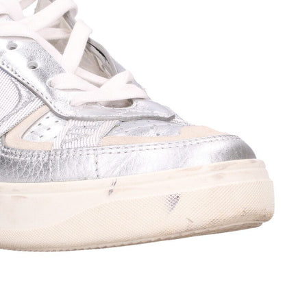 Valentino Silver Logo Embroidered Low-Cut Sneakers Size 35.5