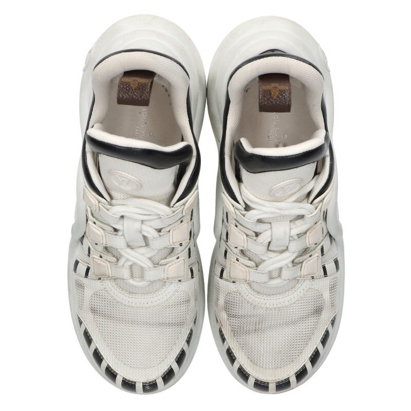 Louis Vuitton Arclight Leather Hi-Top Sneakers White Size 35