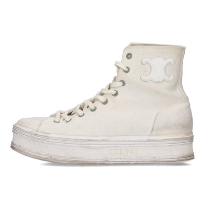 Celine White Triomphe Hi-Top Sneakers Size 39