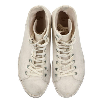 Celine White Triomphe Hi-Top Sneakers Size 39
