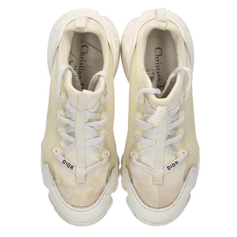 Christian Dior D-CONNECT Tech Sneakers White Size 35