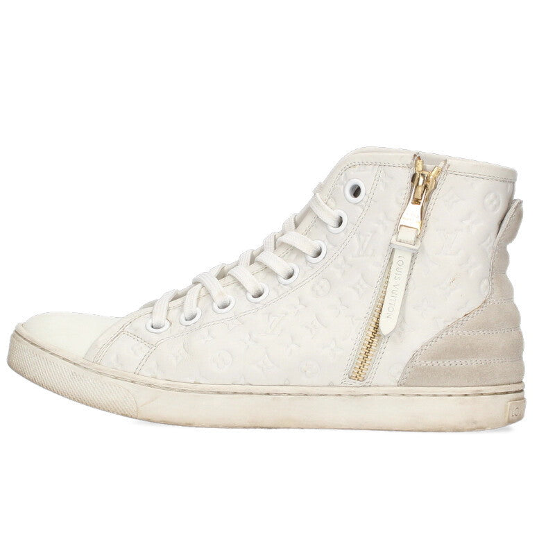 Louis Vuitton Monogram High-Top Sneakers White Size 35.5