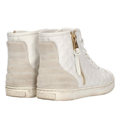 Louis Vuitton Monogram High-Top Sneakers White Size 35.5