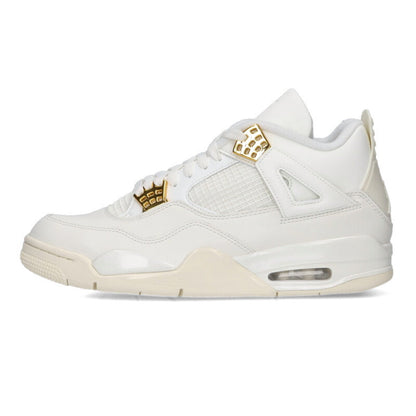 NIKE WMNS Air Jordan 4 Retro White Gold Sneakers Size 28.5cm