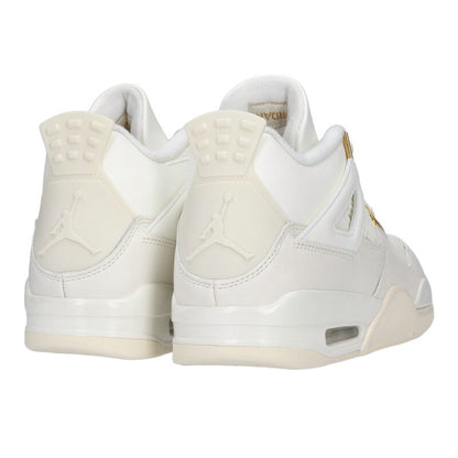 NIKE WMNS Air Jordan 4 Retro White Gold Sneakers Size 28.5cm