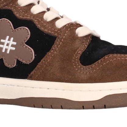 Vintage Flower Logo Low-Cut Sneakers Brown/Black Size 23.5CM