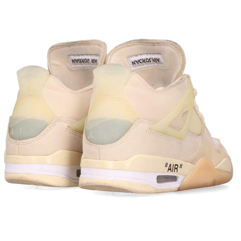 NIKE OFF-WHITE Air Jordan 4 Retro SP Sail Sneakers Size 27cm