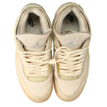 NIKE OFF-WHITE Air Jordan 4 Retro SP Sail Sneakers Size 27cm