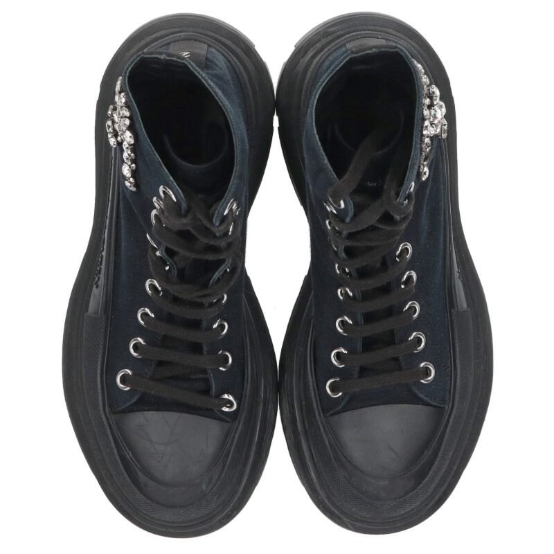 Alexander McQueen Crystal Tread Slick High-Top Size 38.5