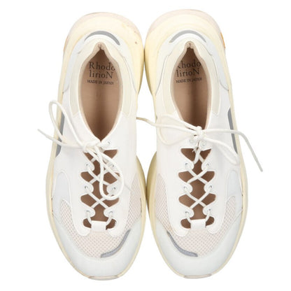 Vintage Rhodolirion White Leather Low-Cut Sneakers Size 38