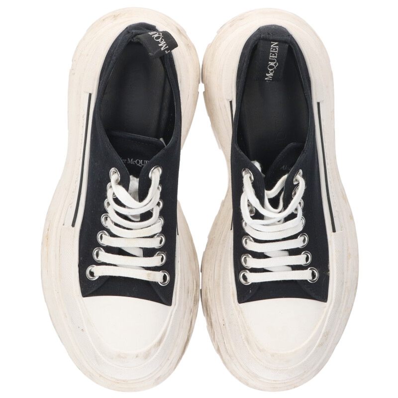 Alexander McQueen TREAD SLICK Canvas Low Sneakers Size 38