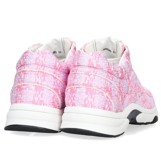 Chanel Pink Coco Mark Fabric Sneakers Size 37