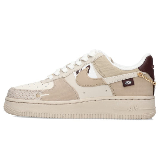 Nike Air Force 1 Low Tan Bling Sneakers Size 23CM