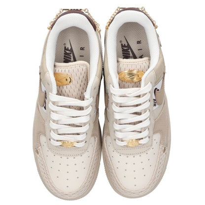 Nike Air Force 1 Low Tan Bling Sneakers Size 23CM