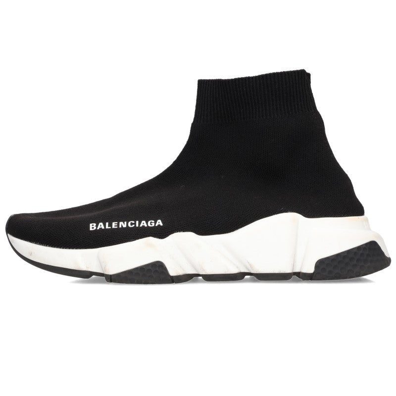 Balenciaga Speed Runner Sock Sneakers Black White Size 37