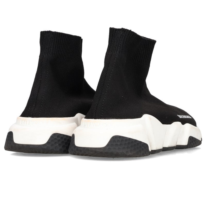 Balenciaga Speed Runner Sock Sneakers Black White Size 37