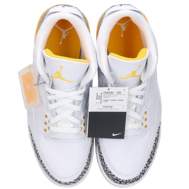 NIKE Women's Air Jordan 3 Retro Leather Sneakers Size 27.5cm