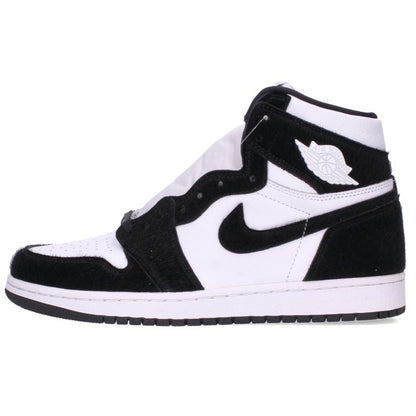 NIKE Women's Air Jordan 1 Black/White Sneakers Size 27.5cm
