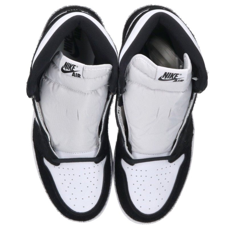 NIKE Women's Air Jordan 1 Black/White Sneakers Size 27.5cm