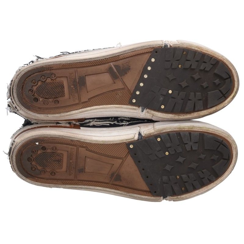 Maison Margiela Distressed Black & Hitop Sneakers Size 40