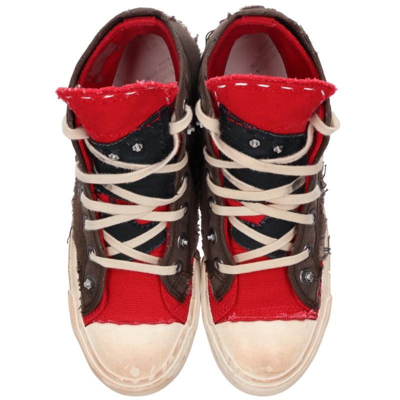 Maison Margiela Distressed High-Top Sneakers Multi Size 36