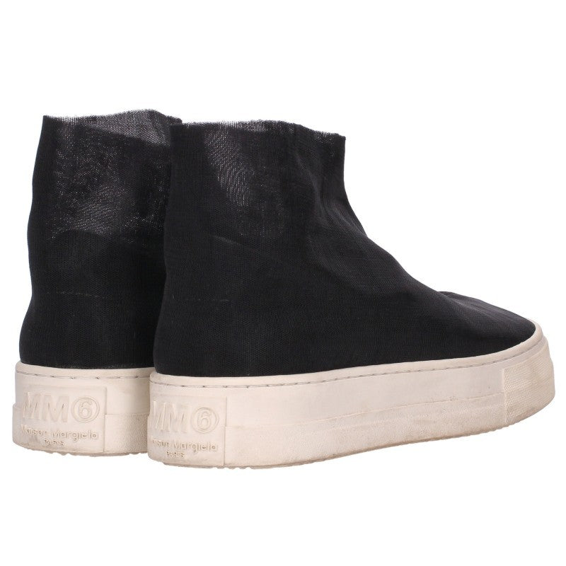 Maison Margiela MM6 Black White Square Toe Sneakers Size 38