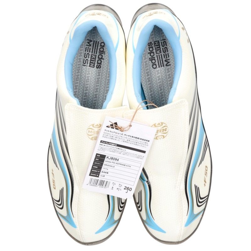 KITH adidas Football F50 Low-Top White Blue Size 26CM