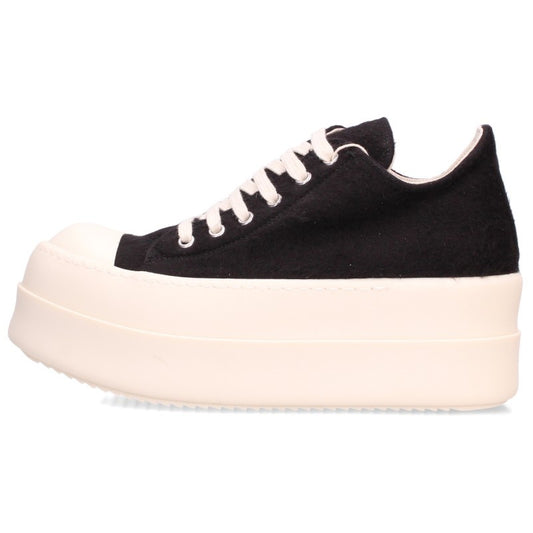 DRKSHDW DOUBLE BUMPER LOW SNEAKS Canvas Black White Size 37