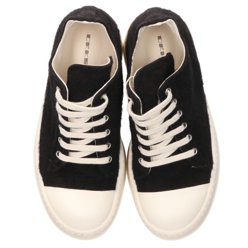 DRKSHDW DOUBLE BUMPER LOW SNEAKS Black White Size 38.5