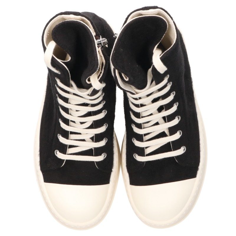 DRKSHDW DOUBLE BUMPER SNEAKS Canvas Black White Size 38