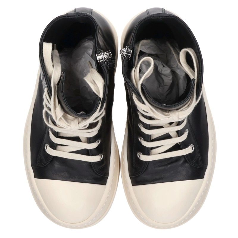 Rick Owens MEGA BUMPER SNEAK Low-Top Black White Size 37
