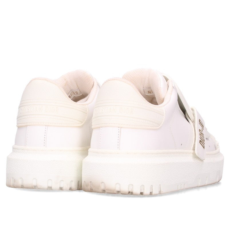 Christian Dior Logo Strap Sneakers White Size 37