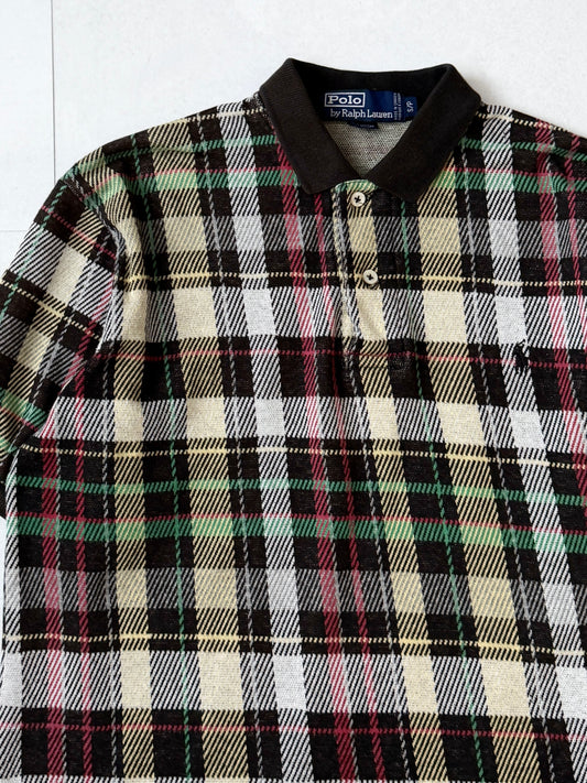 POLO by Ralph Lauren Cotton Check Design Polo Shirt Size S