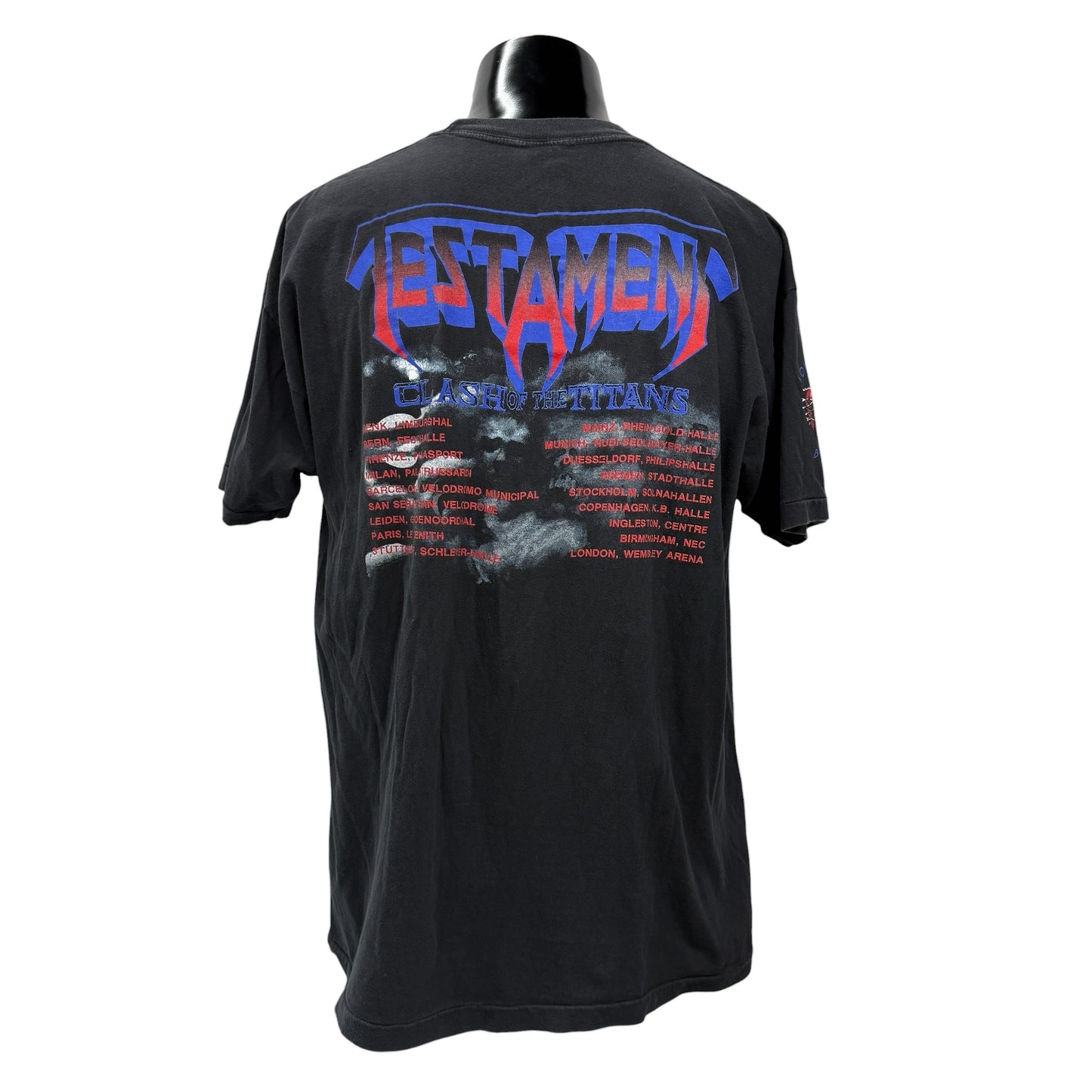 TESTAMENT 90s Clash of the Titans Thrash Metal Size L