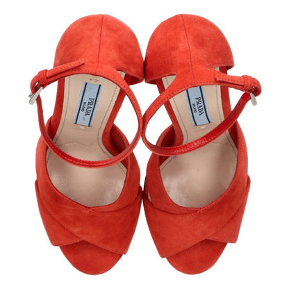 Prada Red Leather Strap Sandals Size 34