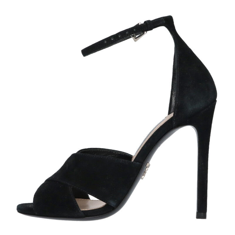 Prada Black Leather Strap Sandals Size 34
