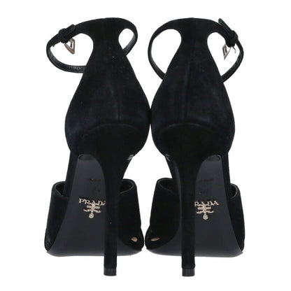 Prada Black Leather Strap Sandals Size 34