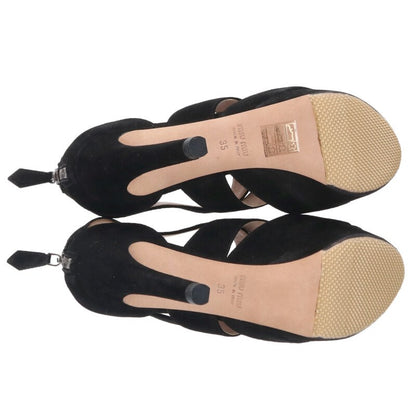 Miu Miu Black Suede Pin Heel Sandals Size 35