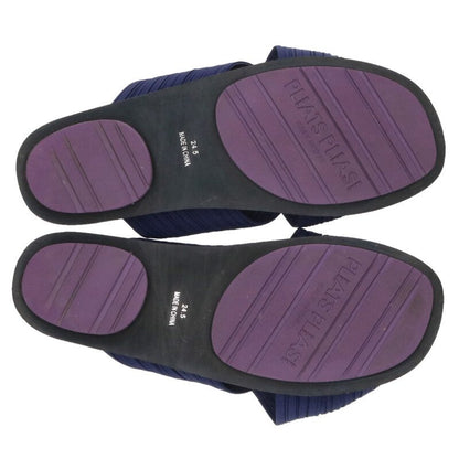 Issey Miyake Pleated Strap Sandals Navy x Black Size 24.5CM