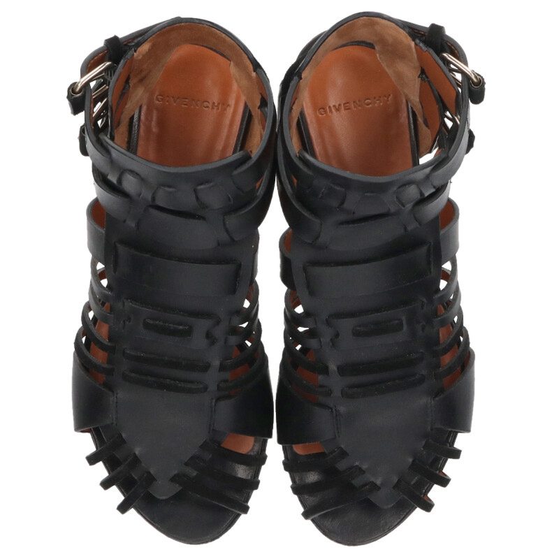 Givenchy Black Gladiator Sandals Size 37