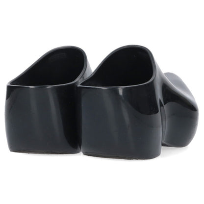 Balenciaga Technoclog Enamel Mule Sandals Black Size 36