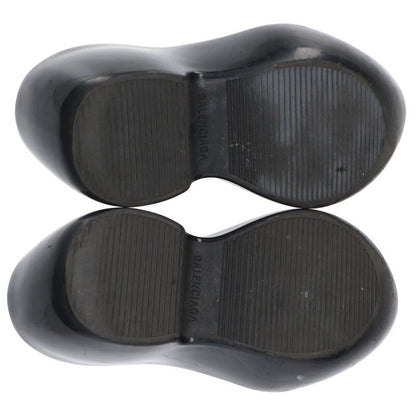 Balenciaga Technoclog Enamel Mule Sandals Black Size 36