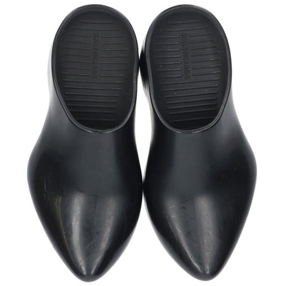 Balenciaga Technoclog Enamel Mule Sandals Black Size 36
